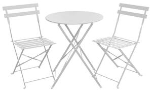 Set Bistro Flair – masă și 2 scaune din oțel vopsit – Gri deschis (Cool Grey)