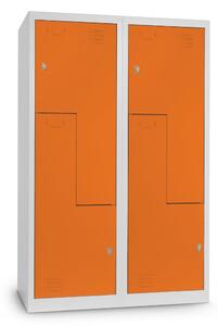Dulap metalic Z, 120 x 50 x 180 cm, blocare, portocaliu - ral 2004