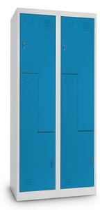 Dulap metalic Z, 80 x 50 x 180 cm, încuietoare cu cilindru, albastru - RAL 5012