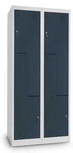 Dulap metalic Z, 80 x 50 x 180 cm, încuietoare cu cilindru, antracit - RAL 7016