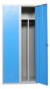 Dulap metalic, 80 x 50 x 180 cm, blocare, albastru - ral 5012