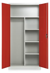 Dulap metalic, 90 x 45 x 185 cm, inchidere cilindrica, rosu - ral 3000