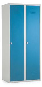 Dulap metalic, 80 x 50 x 180 cm, blocare, albastru - ral 5012