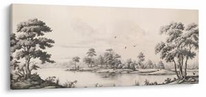 Tablou - Vintage peisaj desen peisaj (120x50 cm)