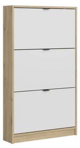 Pantofar ingust hol NEPON, stejar artisan/alb, PAL laminat, 70x18x120