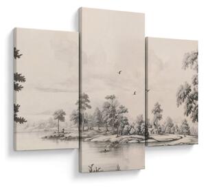 Tablou - Vintage peisaj desen peisaj (90x60 cm)