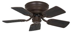 CasaFan Ventilator de tavan Classic Flat III bronz Ø 75 cm, Lemn, Camera de zi / sufragerie, Lemn, Vintage