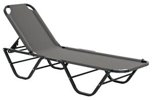 Outsunny Șezlong Reglabil din Aluminiu, Gri, pentru Piscină și Grădină, 163x58.5x91 cm | Aosom Romania