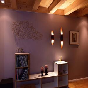 Deko-Light Apodis Aplică de perete LED, negru/roz, înălțime 80 cm, metal dimabil, reglabil, Negru, Camera de zi / sufragerie, Metal, Modern