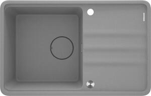 Deante Momi, chiuveta granit cu 1 camera 780x500x230 mm, gri metalic, DEA-ZKM_S113