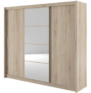 Dressing MARIO 240, stejar sonoma, PAL, cu 3 usi, 240x61x216 cm