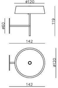 Deko-Light Miram aplică LED cu acum., reglabilă, albastră, reglabil, Albastru, Camera de zi / sufragerie, Metal, Modern