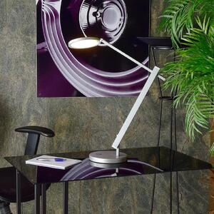 Deko-Light Adhara lampă de birou LED regl. 3 trepte, argintie, reglabil, Gri, Studiu / Birou, Metal