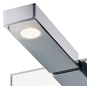 Decor Walther Flat 2 aplică/lampă de oglindă LED, crom, Metalic, Baie, Metal, Modern, Perete unghiular
