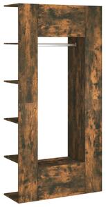 Dulapuri de hol, 2 buc., stejar afumat, lemn prelucrat