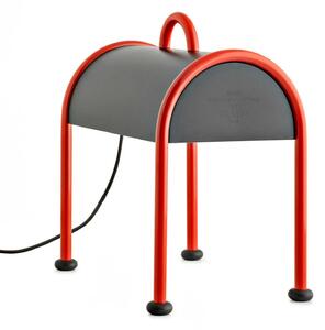 Lampă de masă Stilnovo, Valigia, Roșu, Camera de zi, Metal, Design