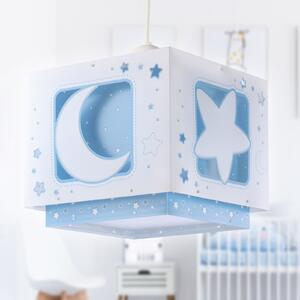 Dalber Lampă fluorescentă cu suspensie NACHTHIMMEL albastru, reglabil, Albastru, Camera copiilor, Plastic