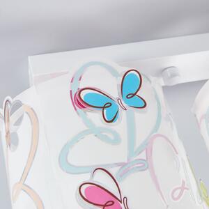 Dalber Lampă de tavan Butterfly pentru camera copiilor, reglabil, Multicolor, Camera copiilor, Plastic