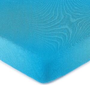 Cearşaf de pat 4Home jersey, albastru, 90 x 200 cm