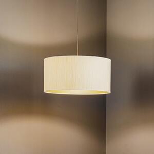Duolla Lampă suspendată Essex, țesătură structurată, auriu, reglabil, Auriu / Alamă, Camera de zi / sufragerie, Țesătură / Textil, Modern