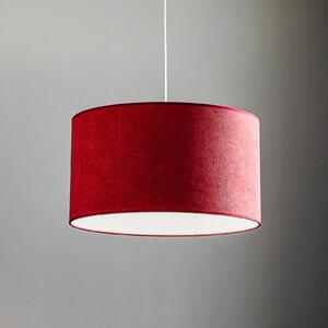 Duolla Lampă suspendată Bristol, model țesut, roșu, reglabil, Roșu, Camera de zi / sufragerie, Țesătură / Textil