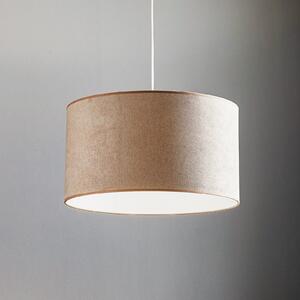 Duolla Lampă suspendată Bristol, model țesut, bej, reglabil, Bej, Camera de zi / sufragerie, Țesătură / Textil