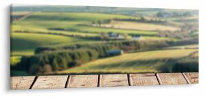 Tablou - Raft din lemn cu peisaj (120x50 cm)