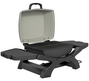 Outsunny barbecue electric 2300W, portabil de masă cu rafturi laterale, culoare negru. | Aosom Romania