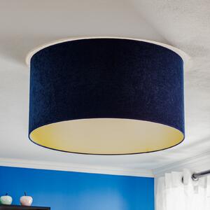 Duolla Plafonieră Golden Roller Ø 60cm albastru închis/auriu, reglabil, Albastru, Camera de zi / sufragerie, Țesătură / Textil