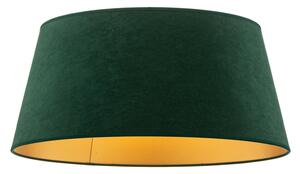 Duolla Abajur Cone înălțime 22,5 cm, verde închis/auriu, Verde, Țesătură / Textil