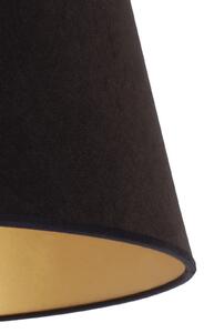 Duolla Abajur Cone înălțime 25,5 cm, negru/auriu, Negru, Țesătură / Textil