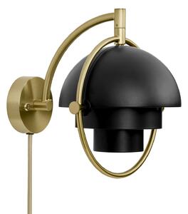 Lampă de perete GUBI, Multi-Lite, reglabil, Negru, Camera de zi, Alamă, Design