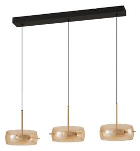 Lustră Pendul Lucande, Martis, reglabil, Auriu / Alamă, Sala de mese, Sticlă, Modern
