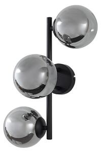 Lampă de perete Lindby, Orbelia, reglabil, Negru, Camera de zi, Sticlă, Modern