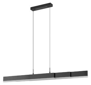 Lustră Pendul Lucande, Torven, reglabil, Negru, Camera de zi, Metal, Modern