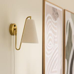 Lampă de perete Globen Lighting, Lou Bouclè, Alb, Camera de zi, Țesătură / Textil, Design
