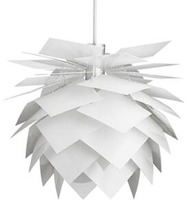 Dyberg Larsen PineApple S, corp de iluminat suspendat Ø 35cm alb, reglabil, Alb, Camera de zi / sufragerie, Plastic, Design