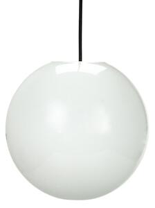 Dyberg Larsen Café Opal Lampă suspendată, Ø 20 cm, reglabil, Alb, Camera de zi / sufragerie, Sticlă, glob