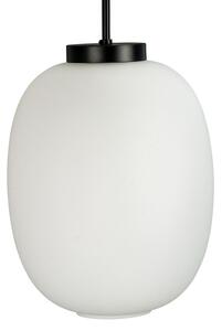 Dyberg Larsen DL39 suspendată Ø25cm alb opal/negru, reglabil, Alb, Camera de zi / sufragerie, Sticlă