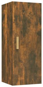Dulap de perete, stejar fumuriu, 34,5x34x90 cm, lemn compozit