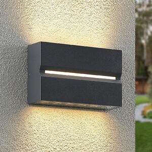 PRIOS Prios Itarion LED - lampă de perete pentru exterior,, Gri, Metal, Modern