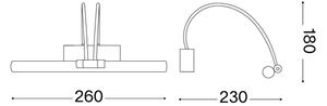 Ideal Lux - Aplica LED pentru tablou BOW, LED/3,5W/230V, CRI 90, 26 cm, alamă