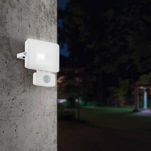 EGLO Proiector LED exterior Faedo 3 cu senzor, alb, 10W, Alb, Metal, Modern