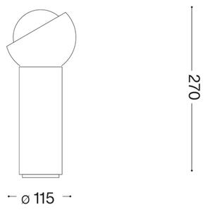 Ideal Lux - Lampă de masă LED BLOOM 1xG9/3W/230V auriu/bej fumuriu