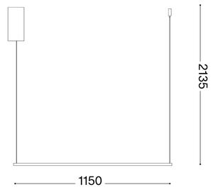Ideal Lux - Lustră LED suspendată pe cablu ESSENCE LED/19W/230V 3000K CRI 90 alamă