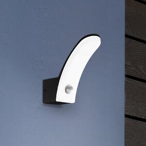 EGLO Aplică LED de exterior Fiumicino cu senzor, Negru, Metal, Modern