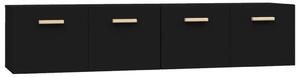 Dulapuri de perete, 2 buc., negru, 80x35x36,5 cm, lemn compozit