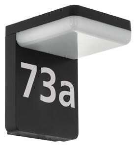 EGLO Lampă LED de număr casă Amarosi, Negru, Metal, Modern, Soclu de perete jos