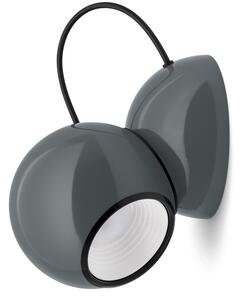 Lampă de perete Stilnovo, Gravitino, reglabil, Gri, Camera de zi, Metal, Design