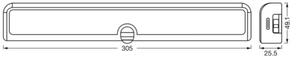 Osram - Lampă LED reglabilă sub dulap cu senzor LINEAR LED/3,8W/5V 30cm albă